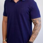 Polo Aramis - Texturizada Azul M