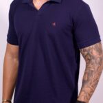 Polo Calvin Klein - Texturizada Azul M