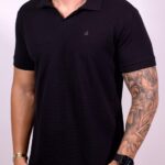Polo Calvin Klein - Texturizada Preto P