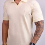 Polo Ralph Lauren Texturizada - Gola Italiana Bege P