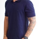 Polo Aramis - Gola Italiana Azul Marinho GG