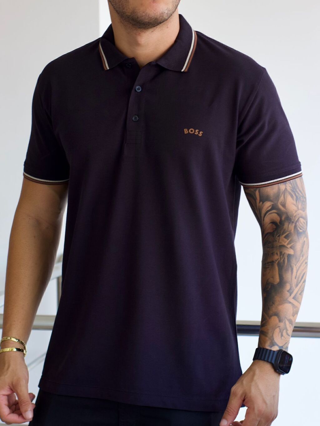 img_9366-5584b0b4c4c0167db317728953568156-1024-1024 Polo Boss - Clássica Azul P - Imagem 1