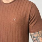 Camisa Texturizada - Dom Vigor Marrom GG