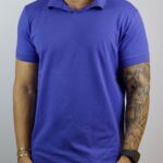 Polo Zara - Gola V Azul claro P