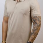 Polo Hugo Boss - Monocromática Bege P