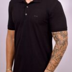 Polo Hugo Boss - Texturizada Preto GG