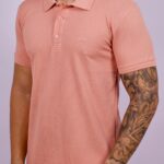 Polo Hugo Boss - Texturizada Rosa Bebê G