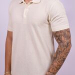 Polo Hugo Boss - Texturizada Creme GG