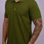 Polo Hugo Boss - Texturizada Verde GG