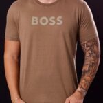 Camiseta Hugo Boss - Pima Jersey Caramelo P