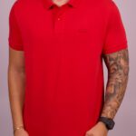 Polo Lacoste Paris - Confort Vermelho GG