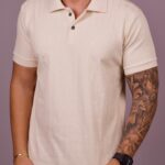 Polo Texturizada Dom Vigor Creme GG