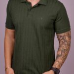 Polo Texturizada Dom Vigor Verde M